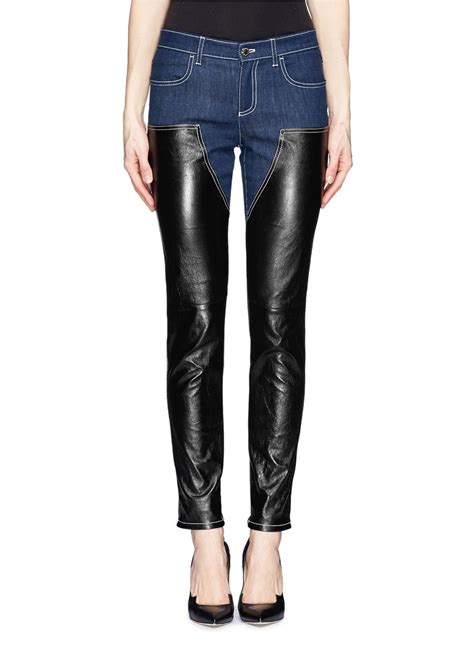 givenchy leather jeans|farfetch givenchy denim.